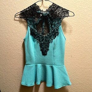 Lace Peplum Top